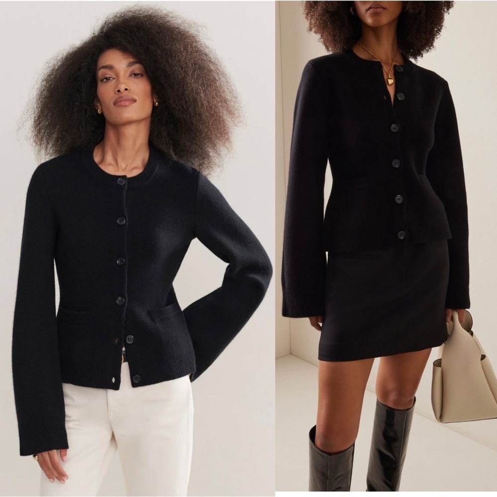 Jenni Kayne Black Cooper Cashmere Cardigan Size XS
